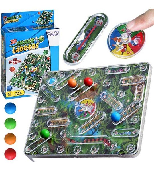 Woopie Klassiek familiespel Slangen en ladders 3d - UNI