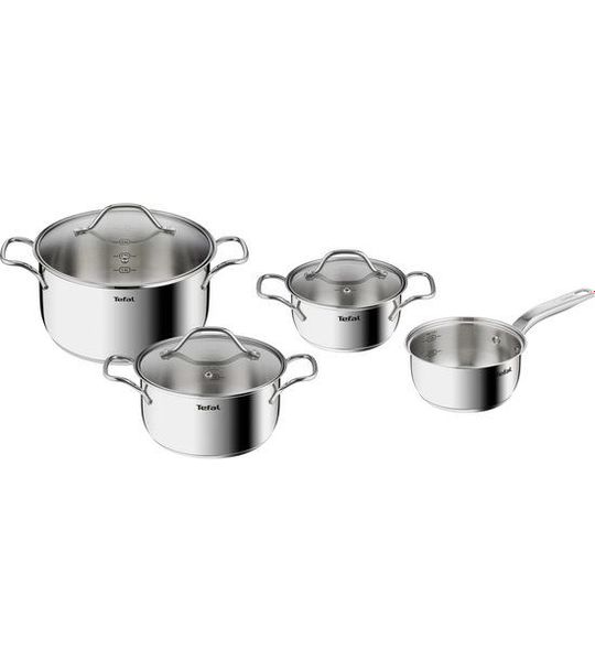 Tefal B864S7 Pannenset 4-dlg Intuition GEKHI Pan Zilver