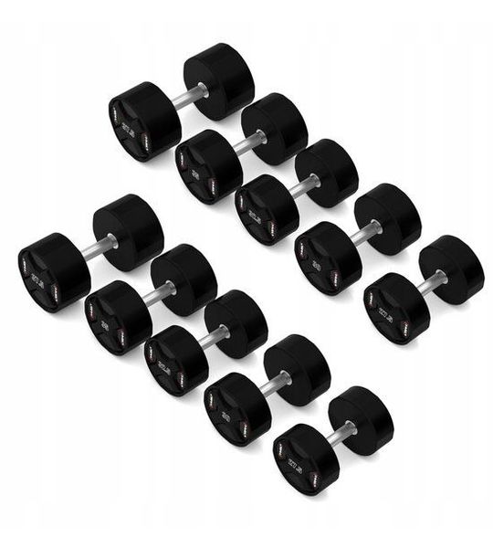 HMS HPC Polyurethaan Dumbbells Set 2x 27,5-37,5kg - 325kg Totaal