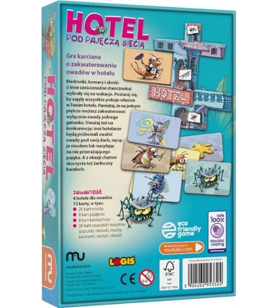 Hotel onder Spinnenweb: Insecten Hotel Kaartspel voor 2-4 spelers