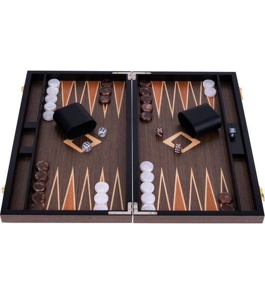 Backgammon 15'' Walnut burl wood