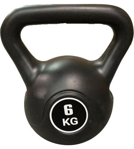 Kettlebell - Fitness - Kettlebells - Gewichten - 6kg - Zwart
