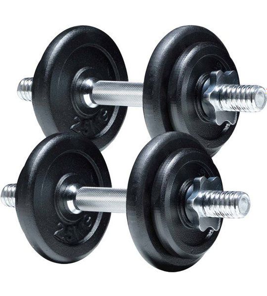 Fit'n Shape Verstelbare Dumbbells 20kg, ijzeren platen