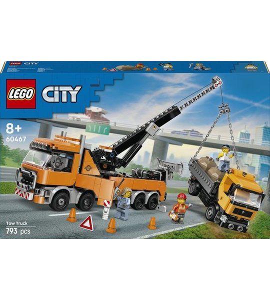 LEGO 60467 City - Zware sleepwagen met kraan