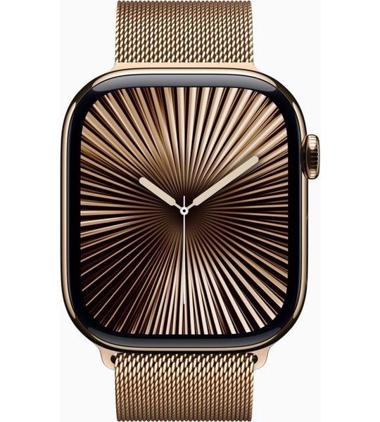 Apple Watch Series 10 GPs + Cellular 46mm Gold Milanese Loop S/m Smartwatch