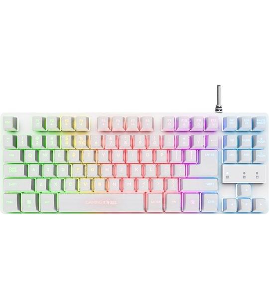 Trust GXT833W Thado TKL Gaming Toetsenbord Qwerty Wit