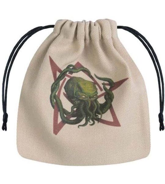 Q-Workshop Call of Cthulhu - Beige & Multicolor Dice Bag