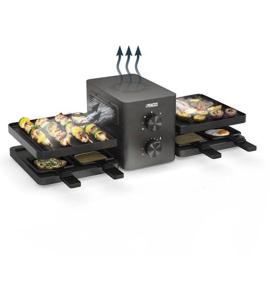 Princess Purify 8 Persoons Gourmet Raclette Zwart