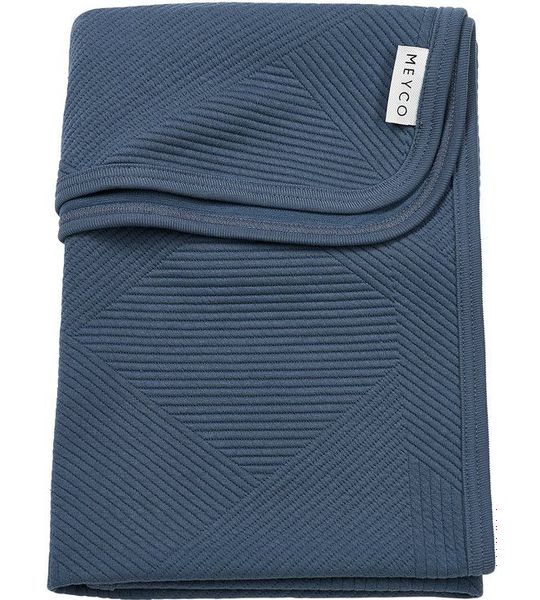 Deken Wieg Meyco Jacquard Pure Indigo