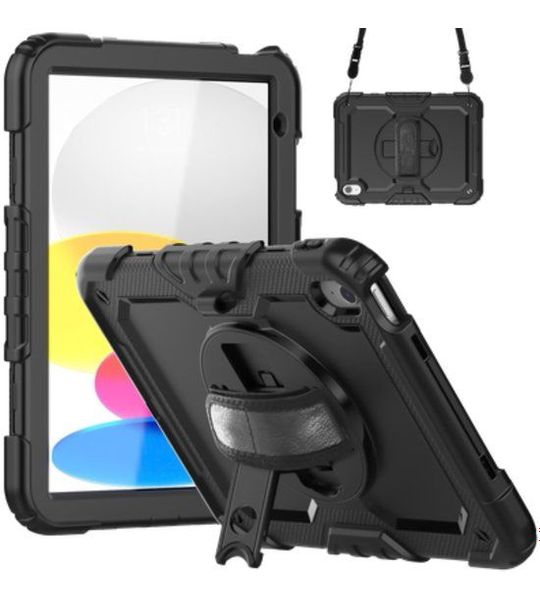 Just in case Full Body Shockproof Case Voor Apple Ipad Air 13" (2024) - Zwart Beschermhoes 13''