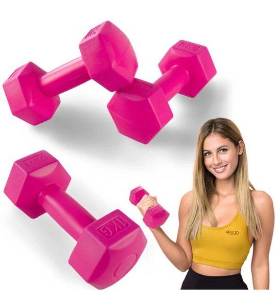 4Fizjo Hexagonale Halter - 2 stuks - Rood - 3kg