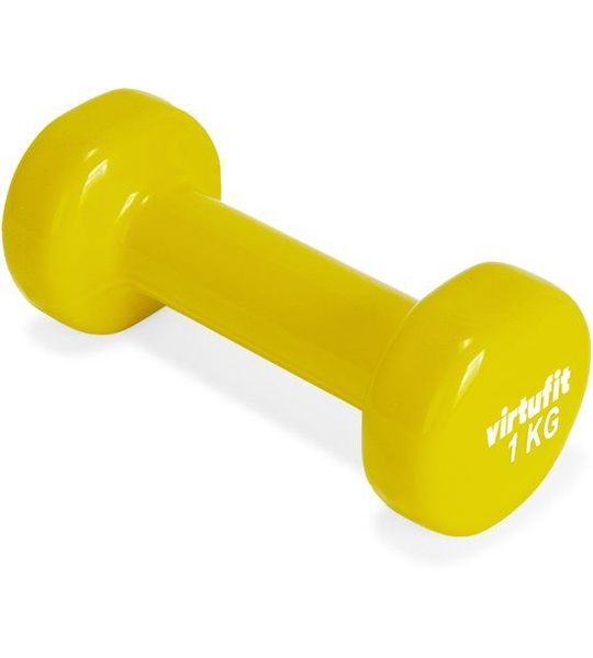VirtuFit Vinyl Dumbbell 1 kg - Geel