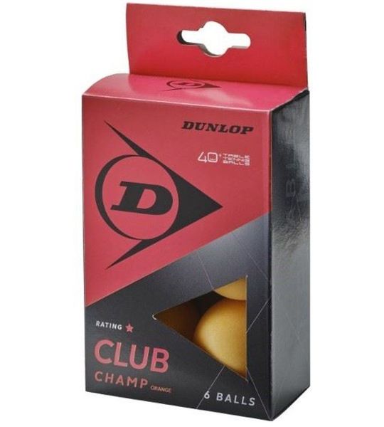 Dunlop Club Champ 1* 40+ Tafeltennisbal (6-pack)