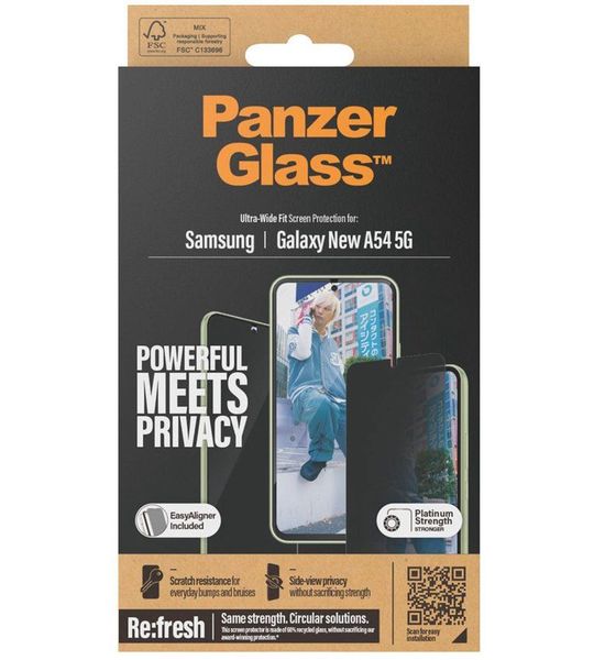 PanzerGlass Uwf Privacy Screenprotector Voor Samsung Galaxy New A54 5g Zwart