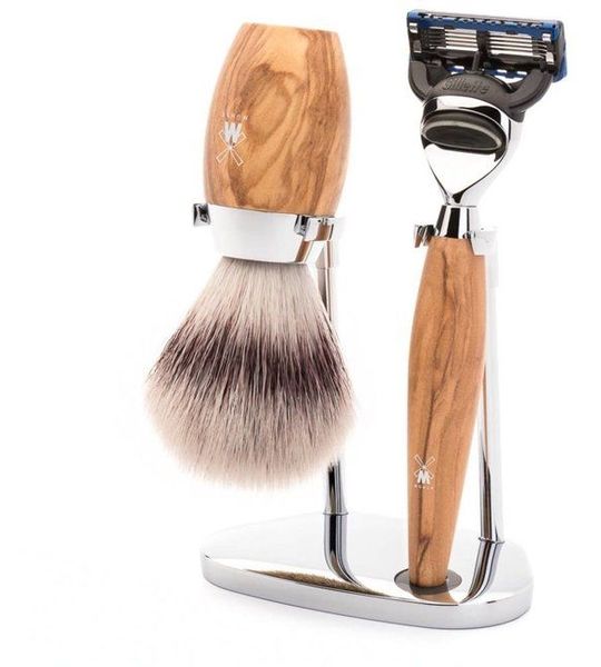 MÜHLE Scheerset Kosmo 3-delig - Olijfhout - Fusion