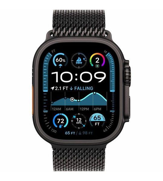 Apple Watch Ultra 2 GPs + Cellular 49mm Black Titanium Milanese Loop Large Smartwatch