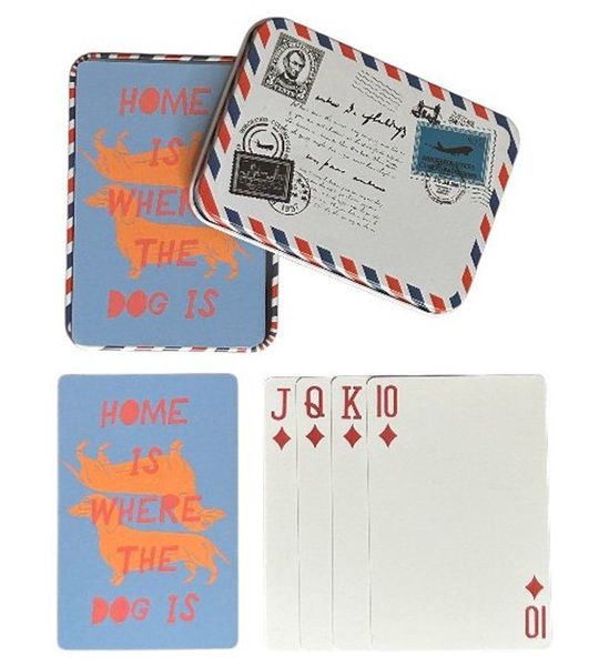 L-Line by Jis - Teckel Kaartspel – "Home Is Where the Dog Is" in Cadeaublik