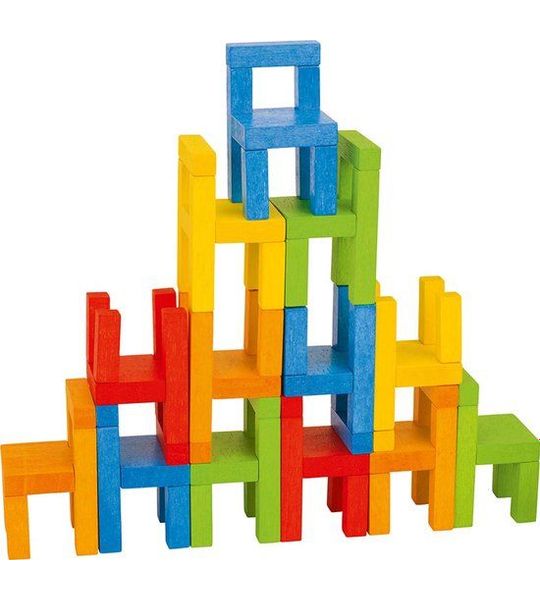 Goki Balans- en Stapelspel met Houten Stoelen