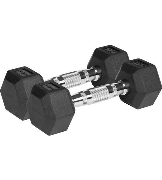 Rebel Active Serie - Hex Dumbbells - 2x3kg - Gietijzer en Rubber