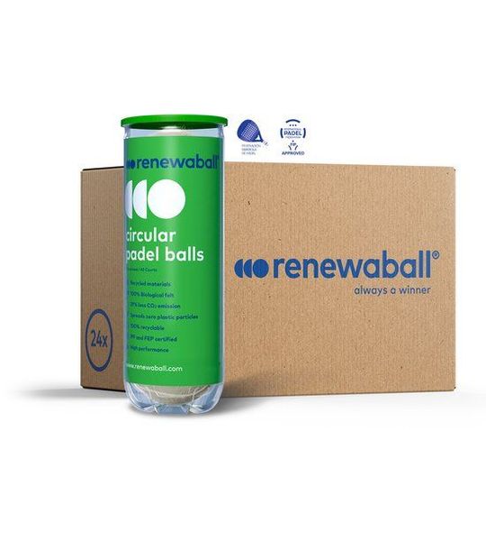 Renewaball - box 24x3 natural padel balls