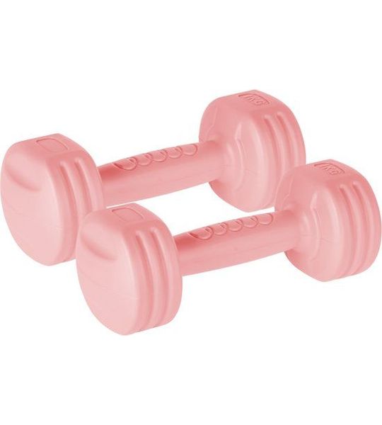 Rebel Active Serie - Bitumineuze Dumbbells - 2x1kg - Pastelkleur - Antislip