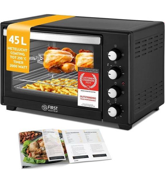 SVN® Heteluchtoven - Oven - Airfryer Oven - Zwart - 56cm x 41cm x 35cm