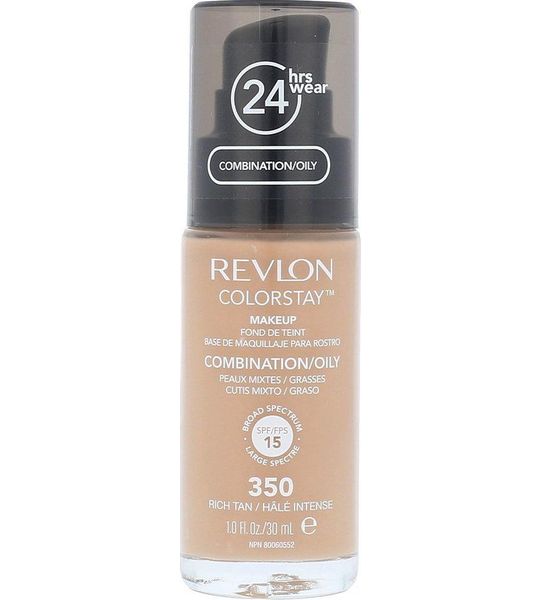 Revlon Colorstay Make-up for Combination/Oily skin met pomp No. 350 - Rich Tan