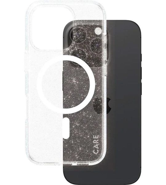 CARE Flagship Case Urban Combat Star Lit Met Wit Magsafe Telefoonhoesje Voor Apple Iphone 2024 6.1'' Pro Transparant