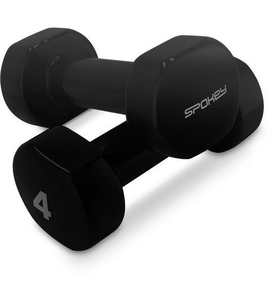 Spokey SHAPE Dumbbells - Zwart - 2 x 4 kg