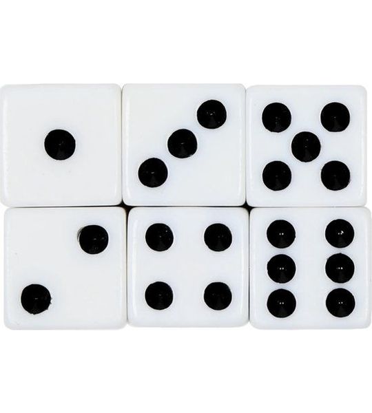 Benson - Dobbelsteen 6 delige set - Wit