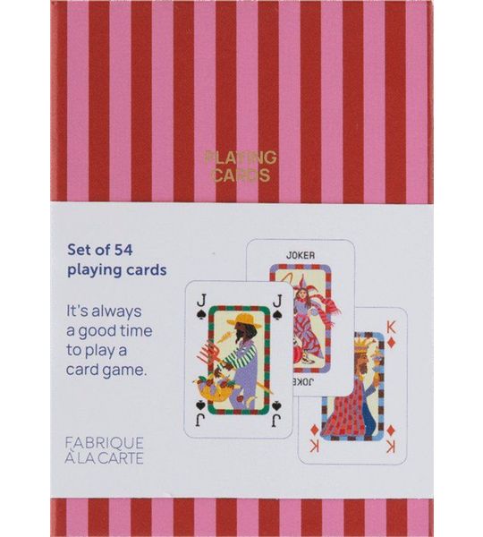 Fabrique Speelkaarten Stripes - Red Pink