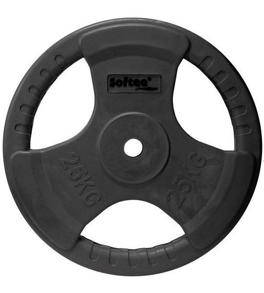 Rubber Disc With Grip Black 125 Kg - 1.25 kg