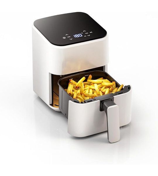 QIN® Mini airfryer - Airfryer - Airfryer klein - Wit - 26cm x 22cm x 28cm