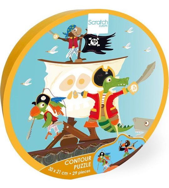 Scratch Contour Puzzel 3+ - Pirate