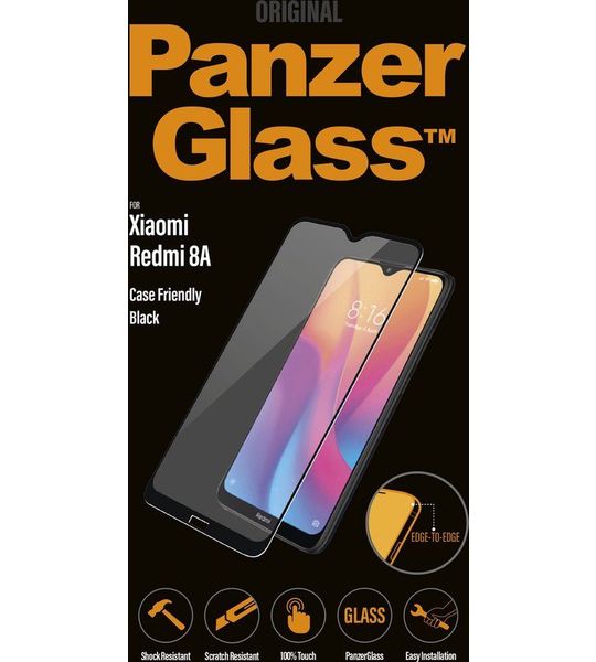 PanzerGlass Zwarte Case Friendly voor Xiaomi Redmi 8A