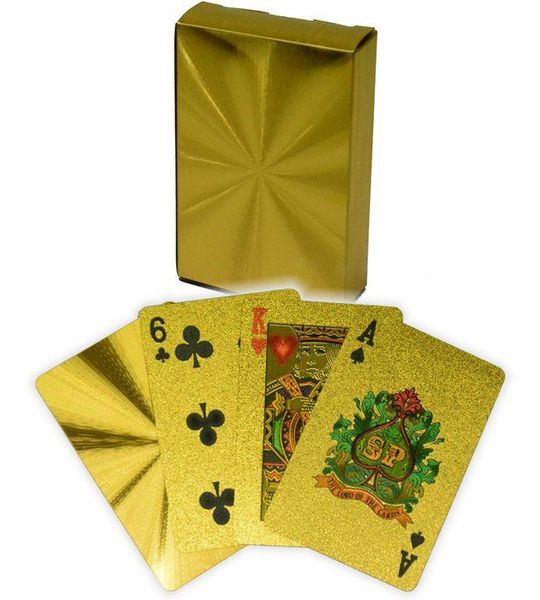 Speelkaarten Goud 100% kunststof