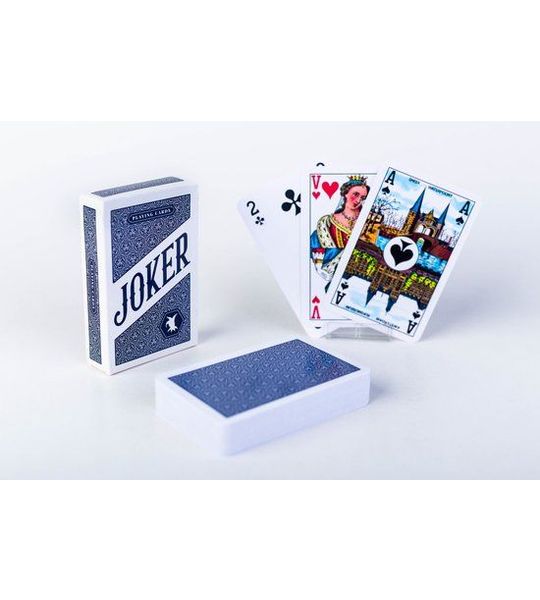 Cartamundi Speelkaarten Bridge Joker Karton Blauw/wit (fr)