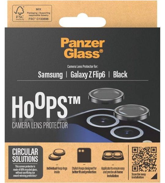 PanzerGlass Galaxy Z Flip5 2024 Hoops Screenprotector Voor Samsung Zwart