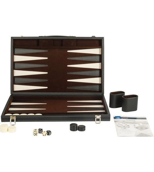 Buffalo Backgammon Zwart Large (46x30)