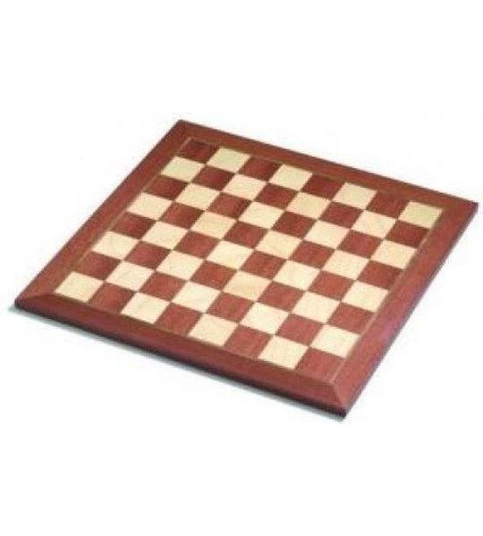 schaakbord mahonie/ahorn ingelgd V.50mm.48cm