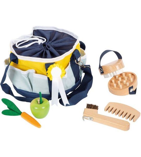Small Foot - Houten Paardenverzorgingsset met Tas, 8dlg.