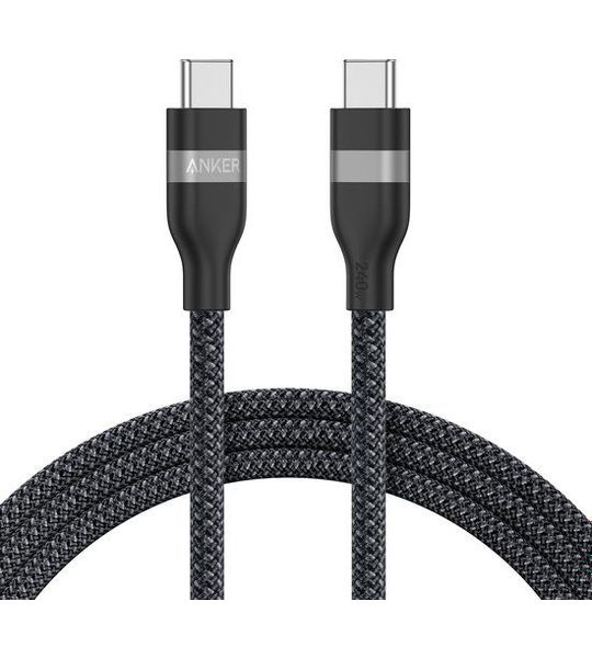 Anker Usb-c Naar Kabel Zacht Bio-gevlochten 09m 240w Zwart Usb-kabel 09 M