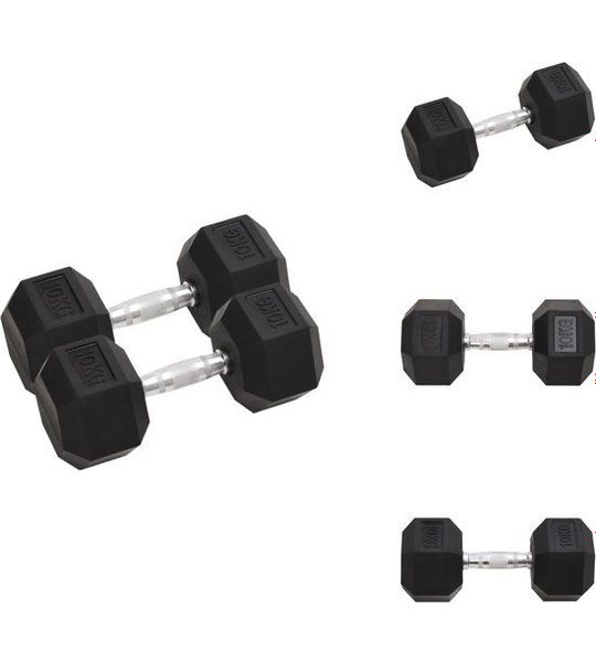 vidaXL Halter - Halters - Halterset - Gewicht - Halters 2 st 20 kg gietijzer