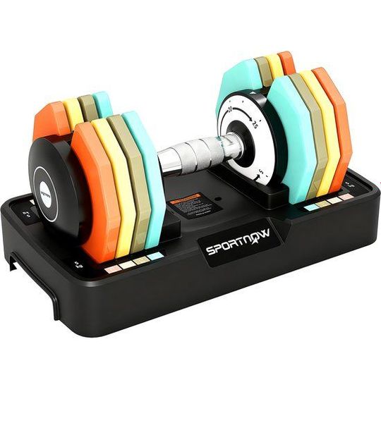 Sportnow Halterset-Staal, Kunststof-35L x 19B x 18,4H cm-Meerkleurig