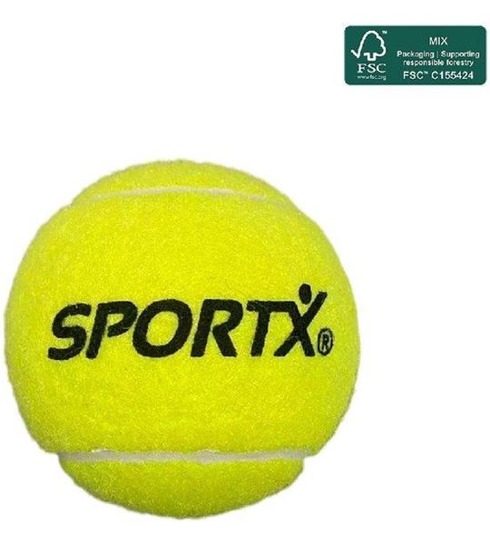 SportX tennisballen set - 3 stuks in koker - duurzaam FSC tennis.
