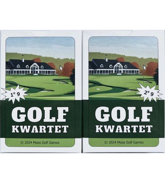 Moos Golf Games - 2x kwartetspel - Golf cadeau bundel voor golfliefhebbers