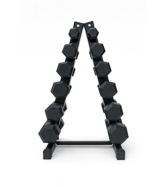 Dumbbelltoren 2.5kg - 15kg inclusief hexagon dumbbells