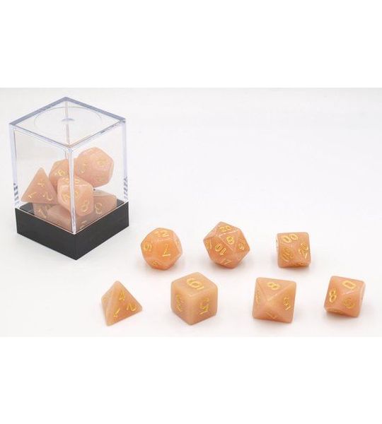 HOT Games Dobbelstenen Pastel Perzik 7 set