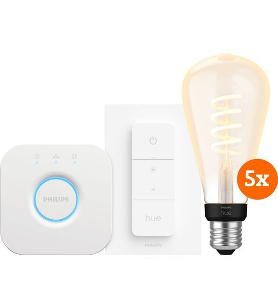 Philips Hue Filament White Ambiance Edison XL 5-Pack Startpakket