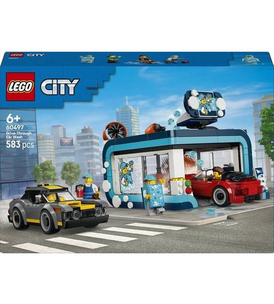 LEGO City Autowasstraat Auto Bouwpakket voor Kinderen Vanaf 6 Jaar 60497